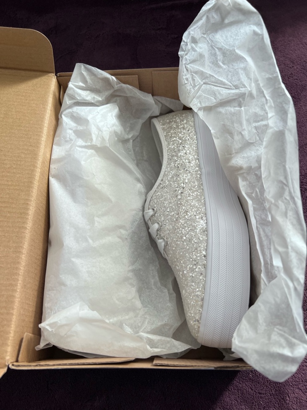 Keds Celebration Glitter Lace-Up Platform Sneakers - Picture 4 of 5
